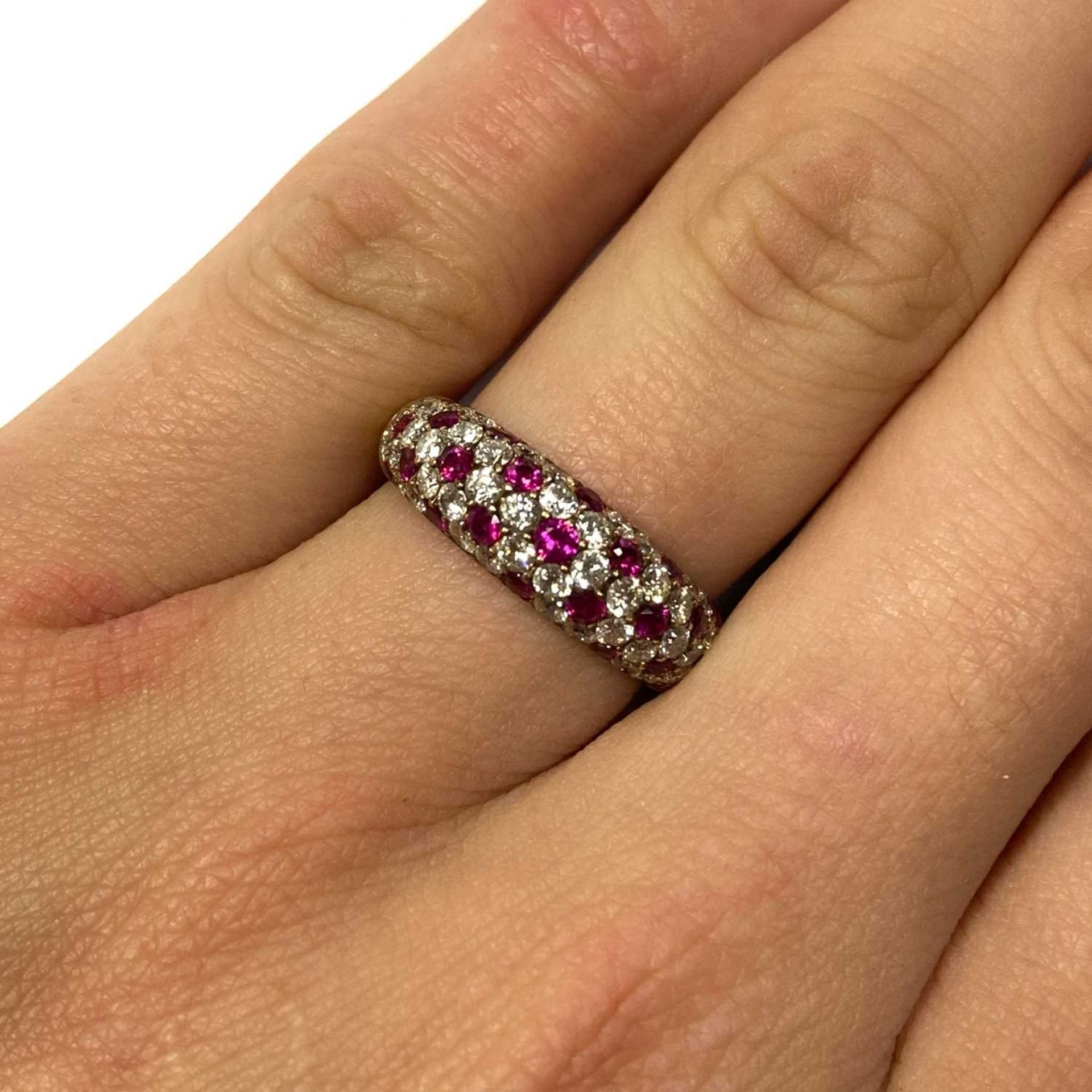 A gold ruby and diamond ring, - Image 4 of 4