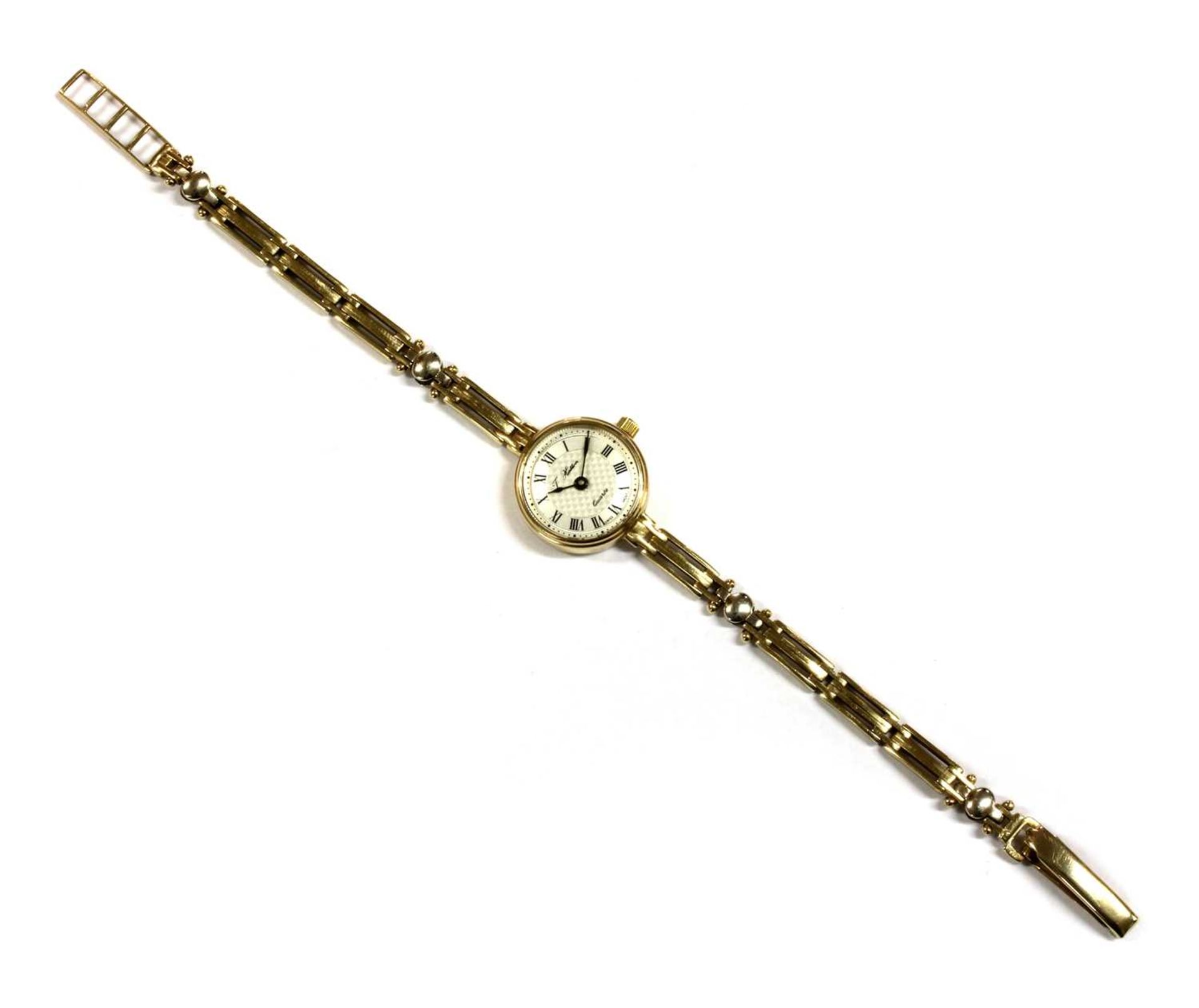 A ladies' 9ct gold quartz bracelet watch,