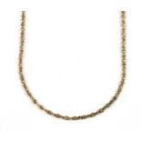 A 9ct gold fancy link necklace,