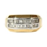 A 14ct gold diamond ring,