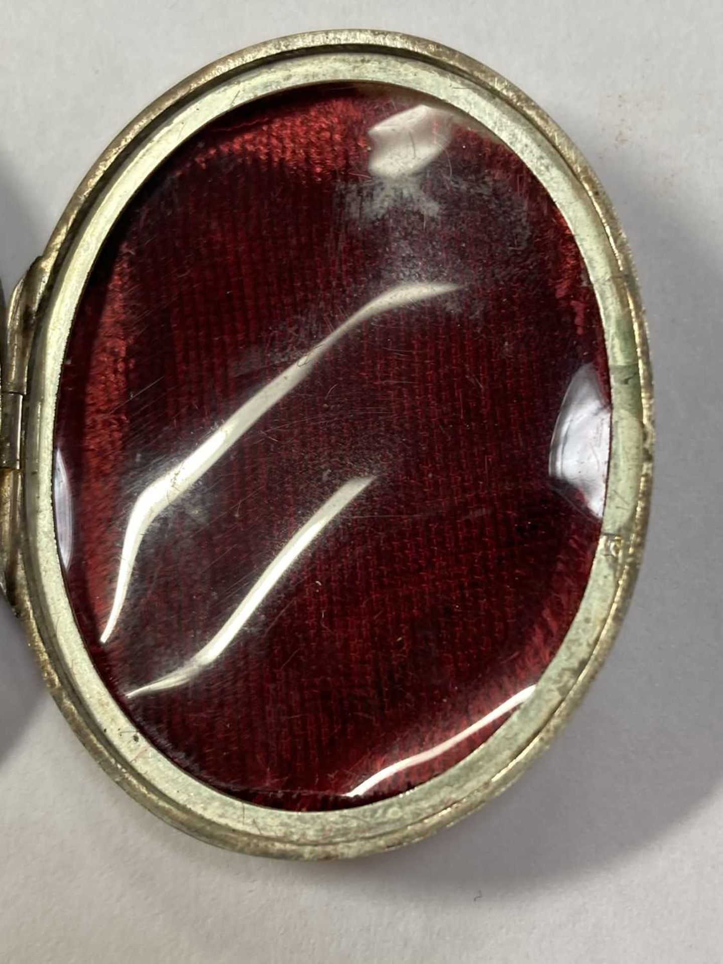 A Victorian sterling silver locket and collar, - Image 7 of 8