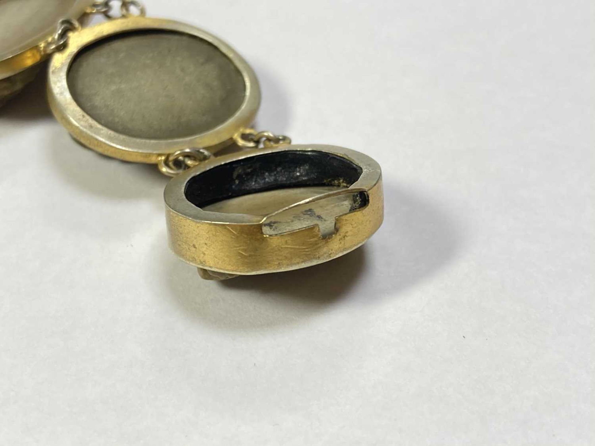 A gilt metal lava stone cameo bracelet, - Image 10 of 10