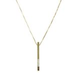 A 9ct gold diamond set pendant,