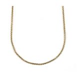 A 9ct gold belcher link chain,