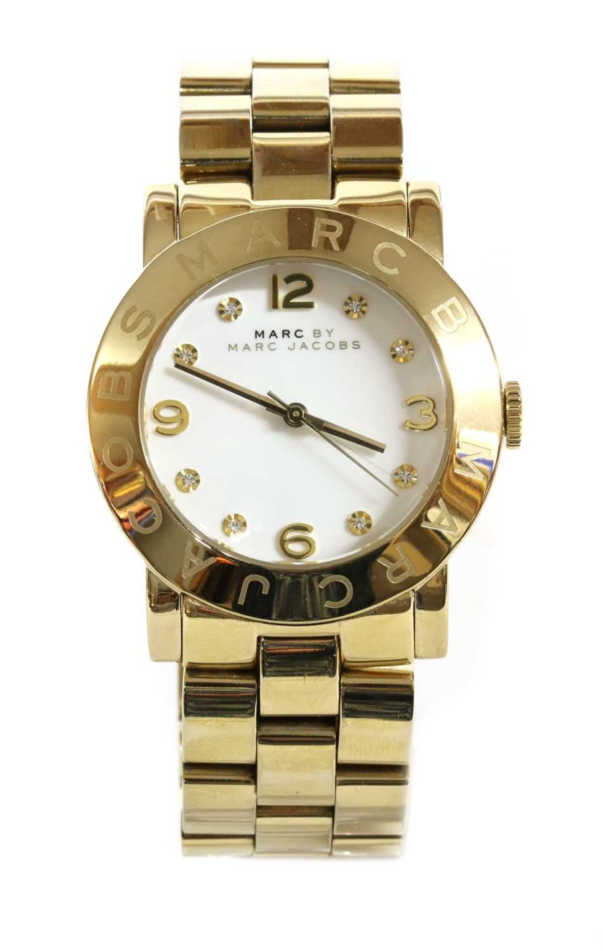 A ladies' gold-plated Marc Jacobs quartz bracelet watch,