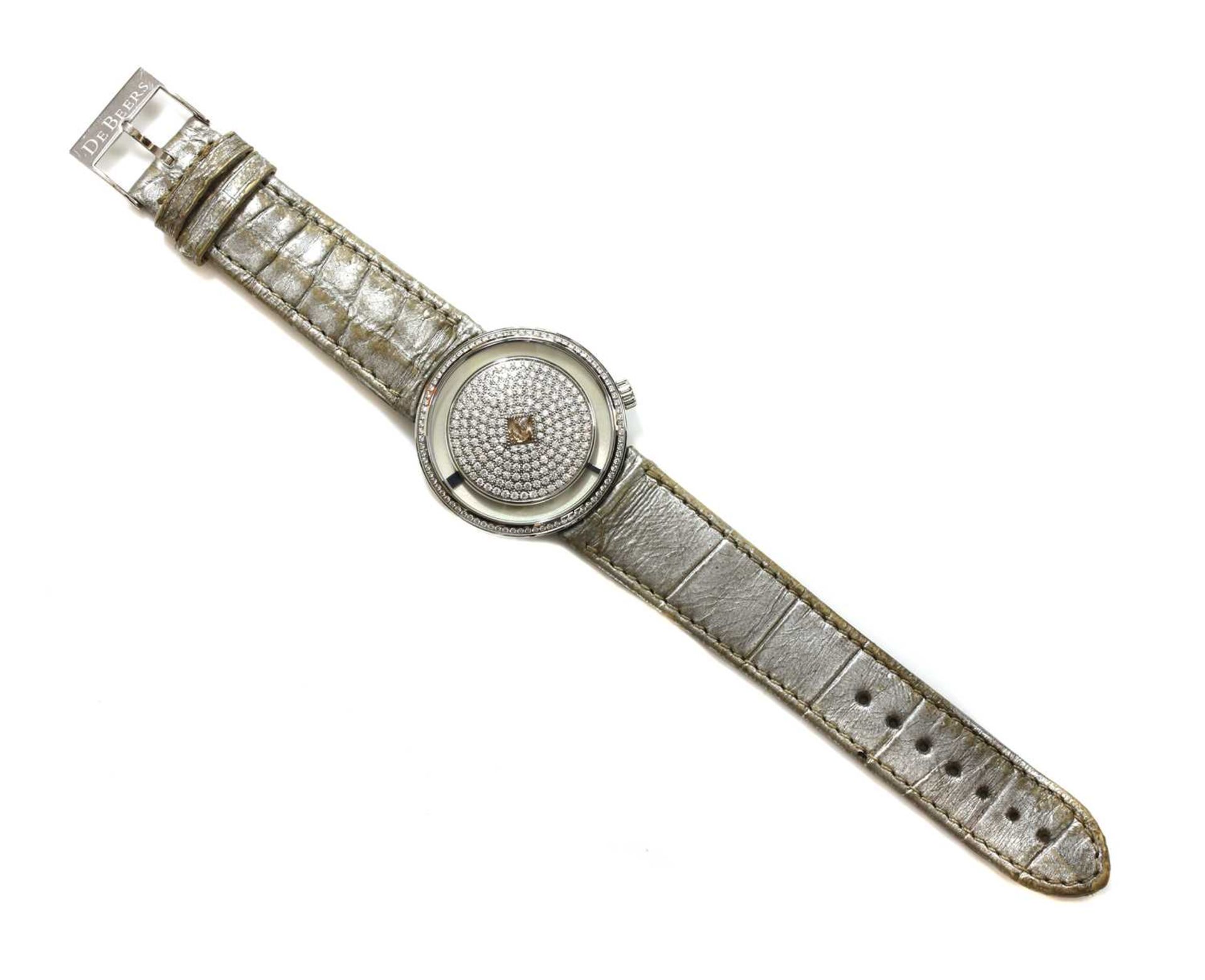 A ladies' stainless steel De Beers mini 'Talisman Suntime' quartz strap watch, c.2008,