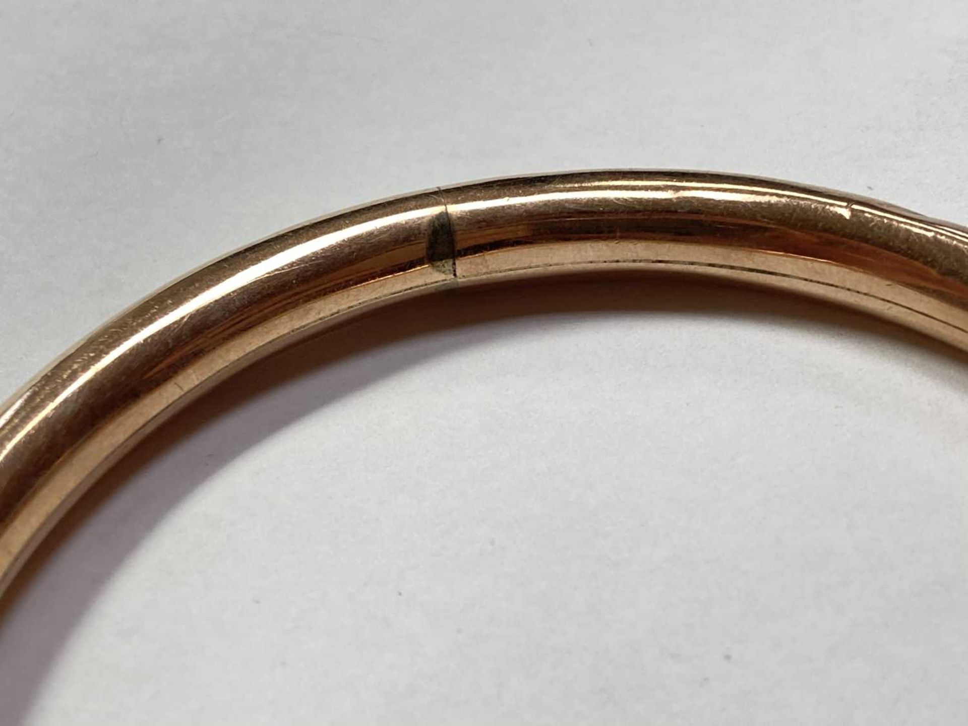 A 9ct gold bangle, - Image 6 of 7