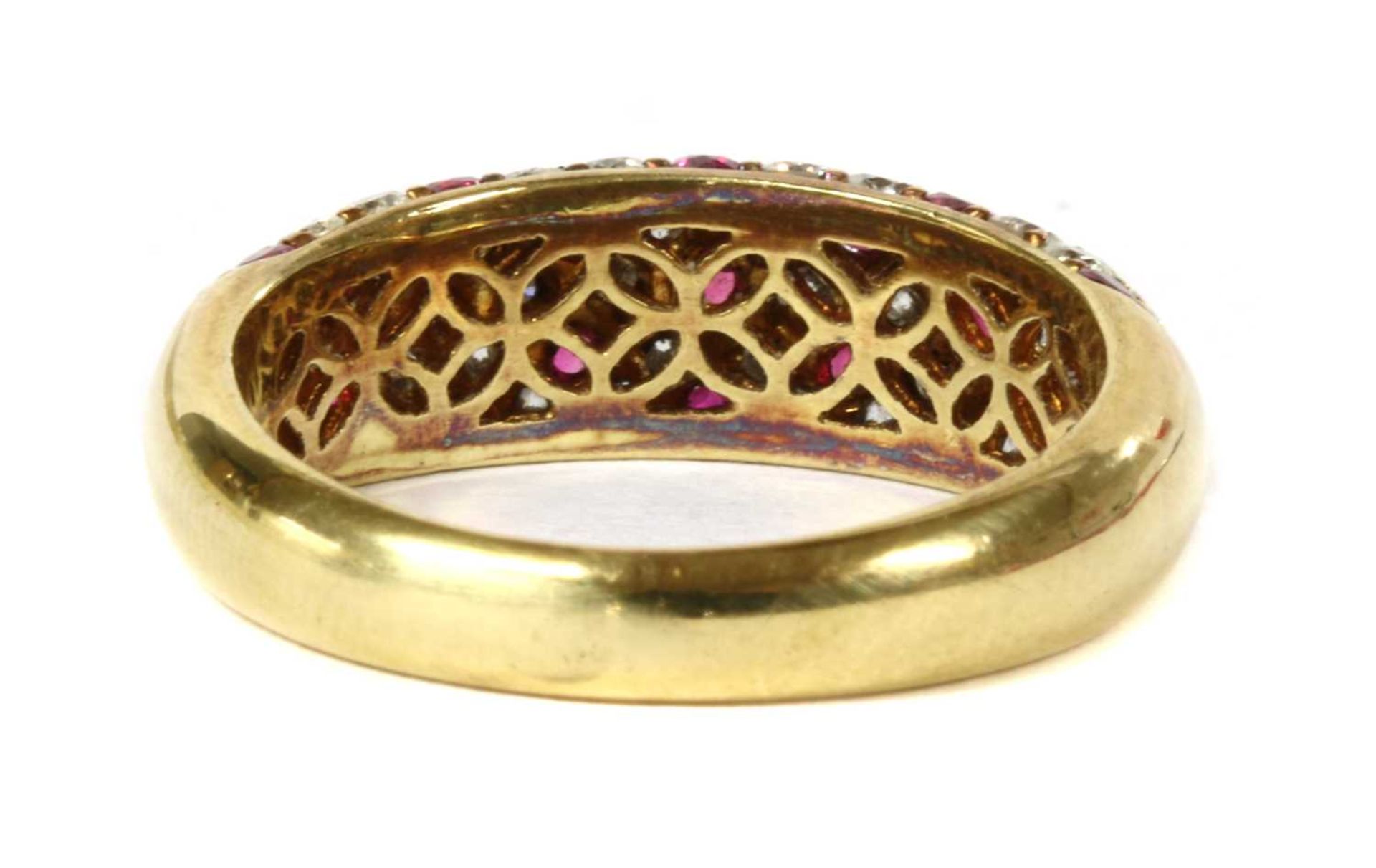 A gold ruby and diamond ring, - Image 3 of 4