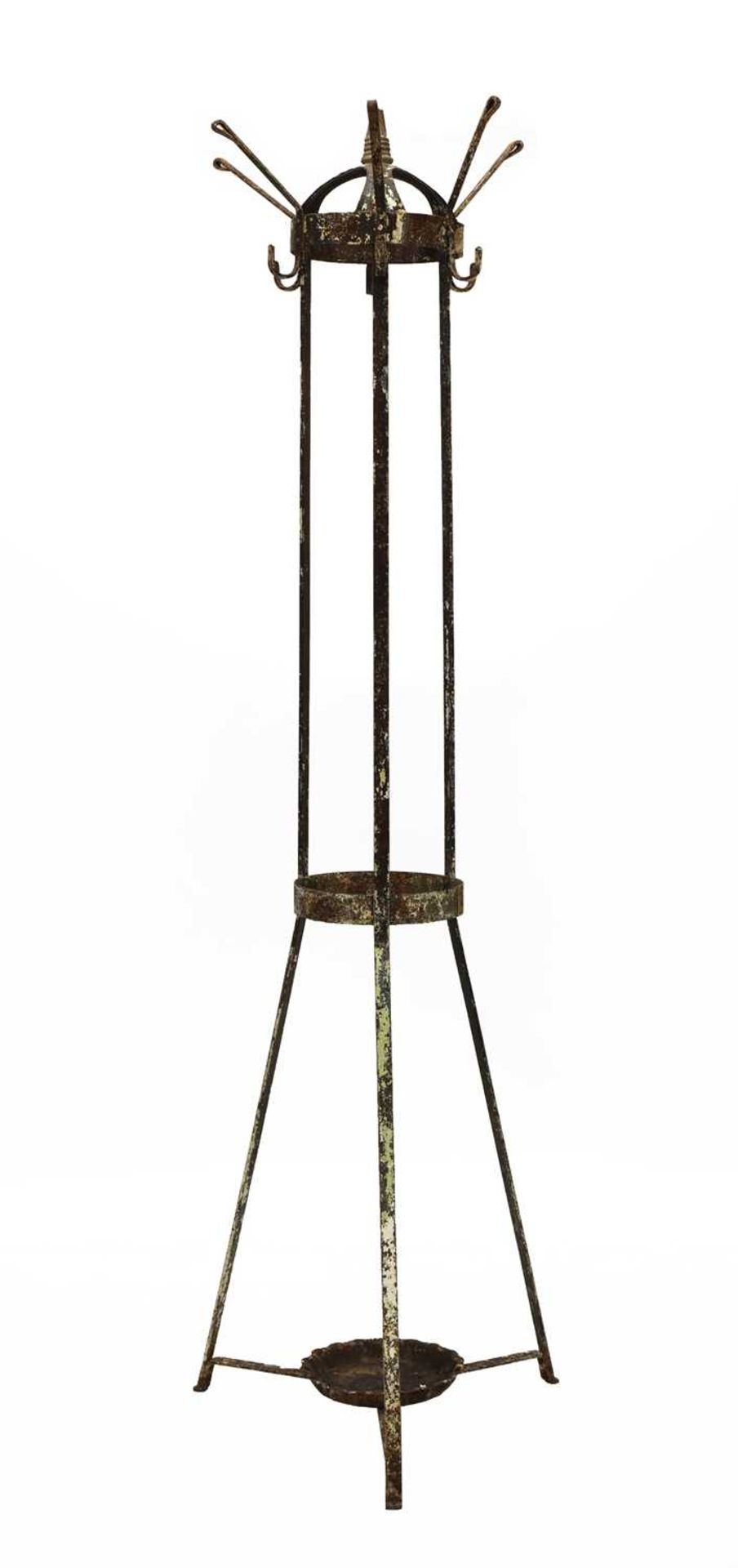 A French iron coat rack,