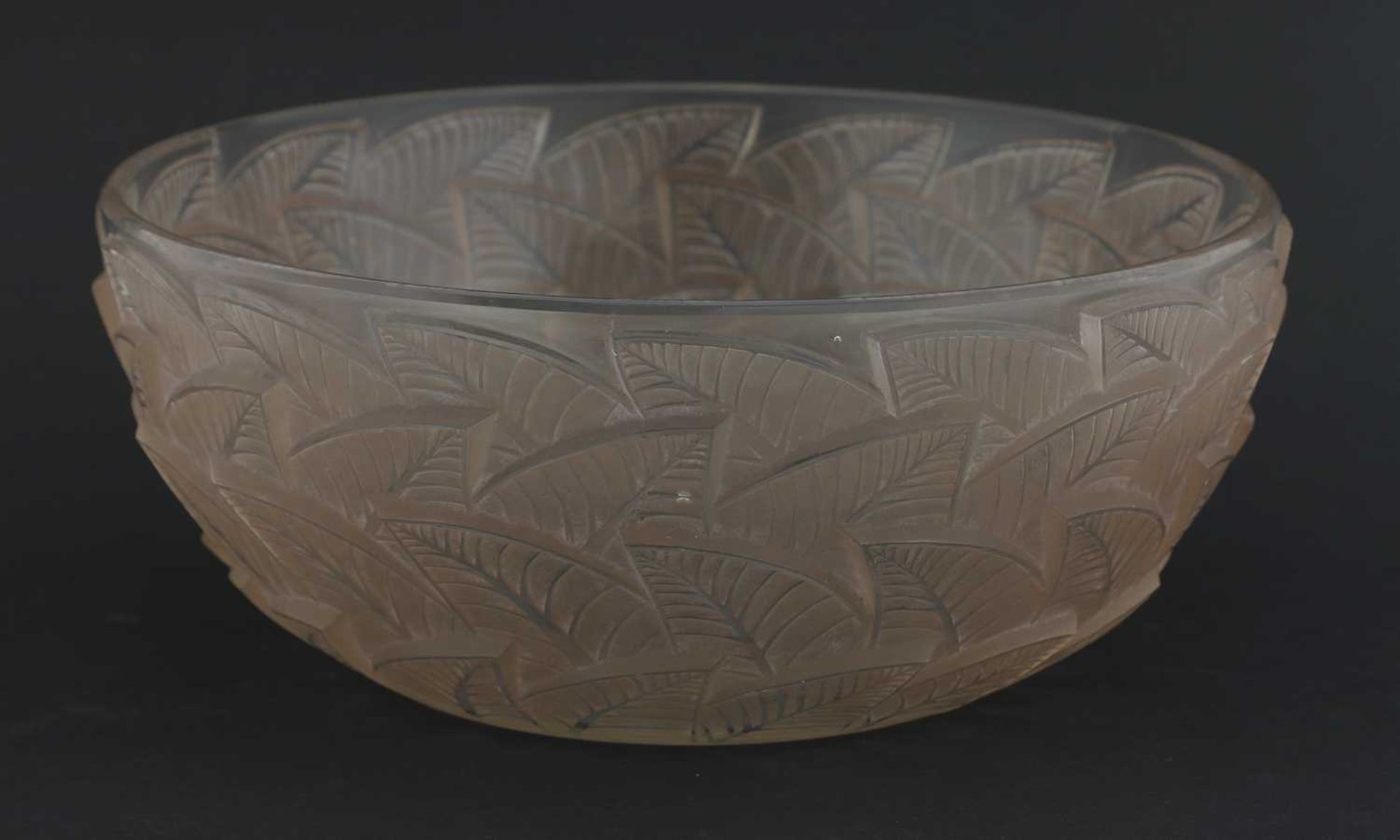 A Lalique 'Ormeaux' glass bowl,