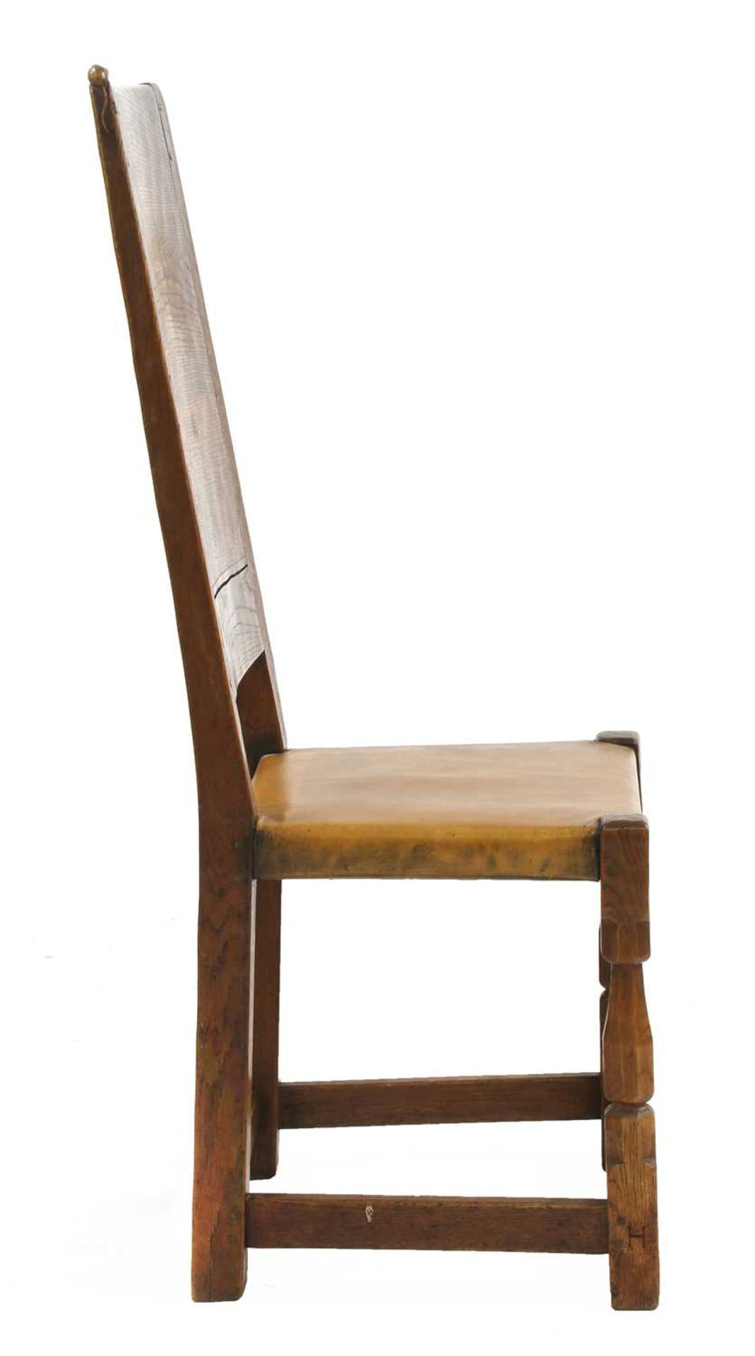 Six Robert 'Mouseman' Thompson oak dining chairs, - Image 5 of 8