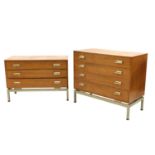 Two G plan teak chests,