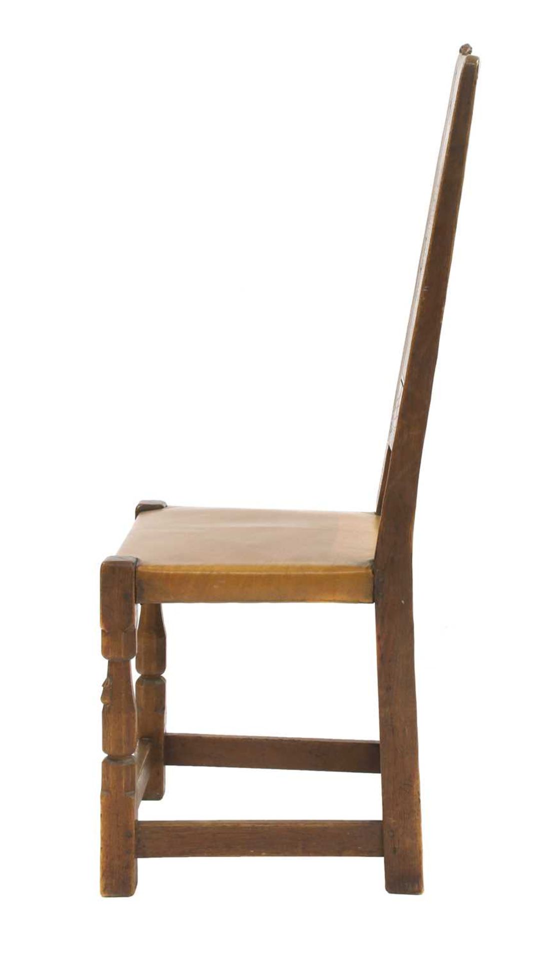 Six Robert 'Mouseman' Thompson oak dining chairs, - Image 7 of 8