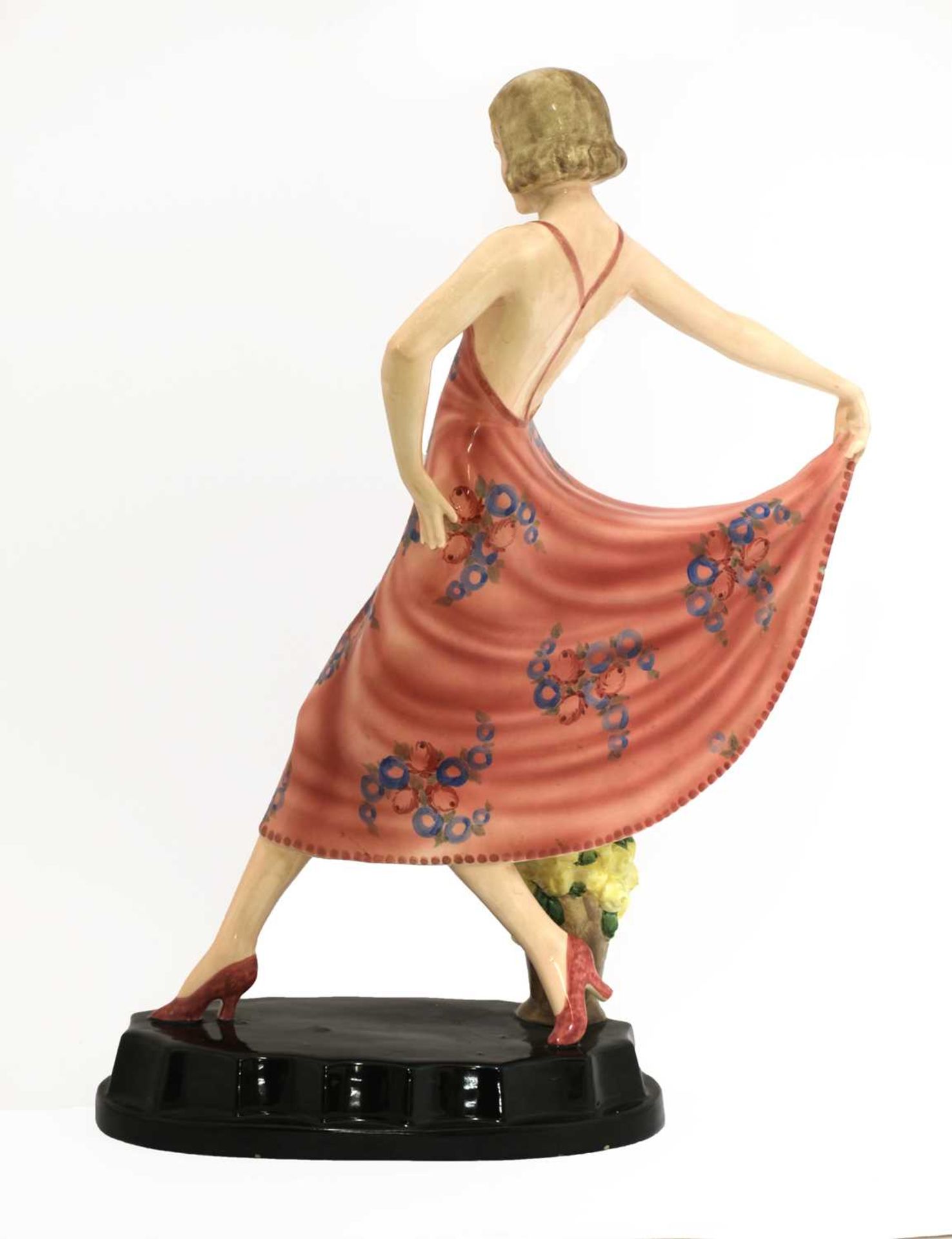 A Goldscheider pottery figure of a lady, - Image 2 of 3