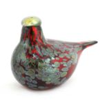 An Iittala glass 'Rubiinilintu' bird,