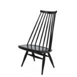 An ebonised side chair,