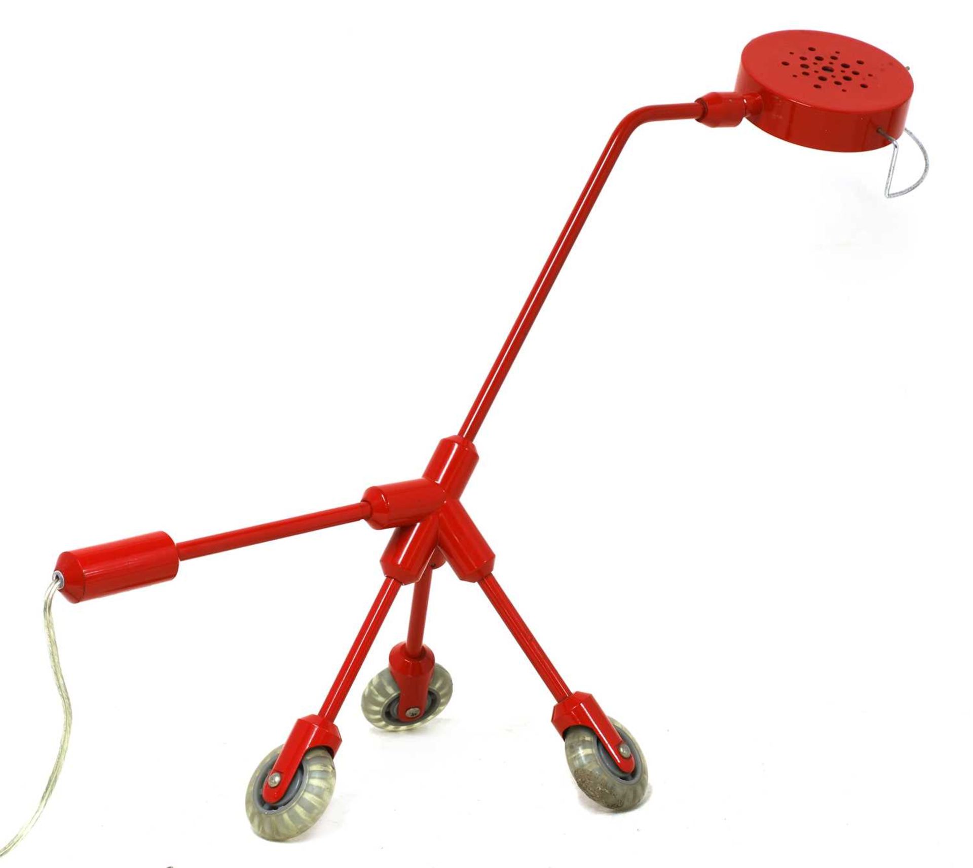 A contemporary red desk lamp, - Image 2 of 2