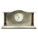 A Liberty Tudric pewter mantel clock,