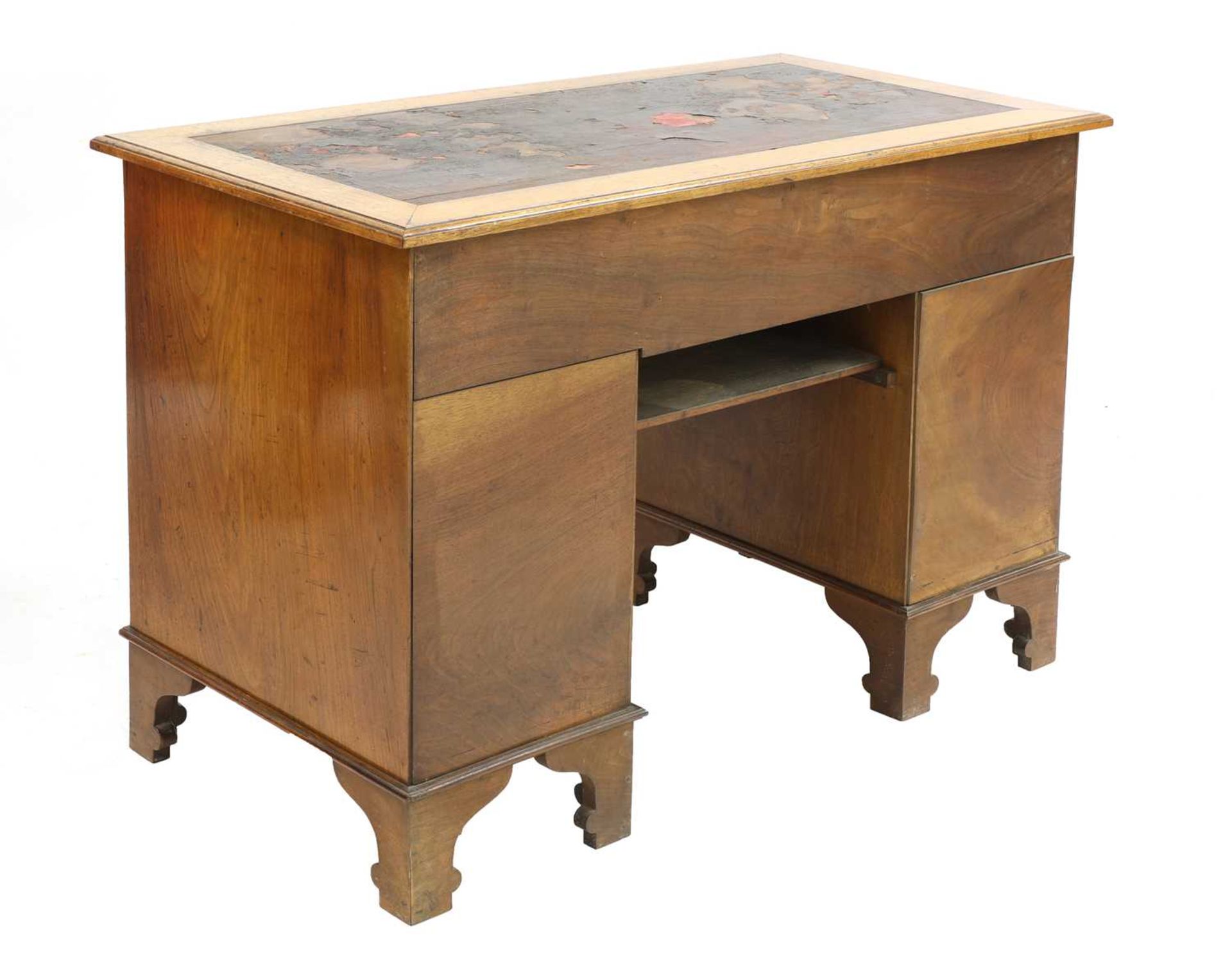 An Arts and Crafts walnut desk, - Bild 4 aus 4