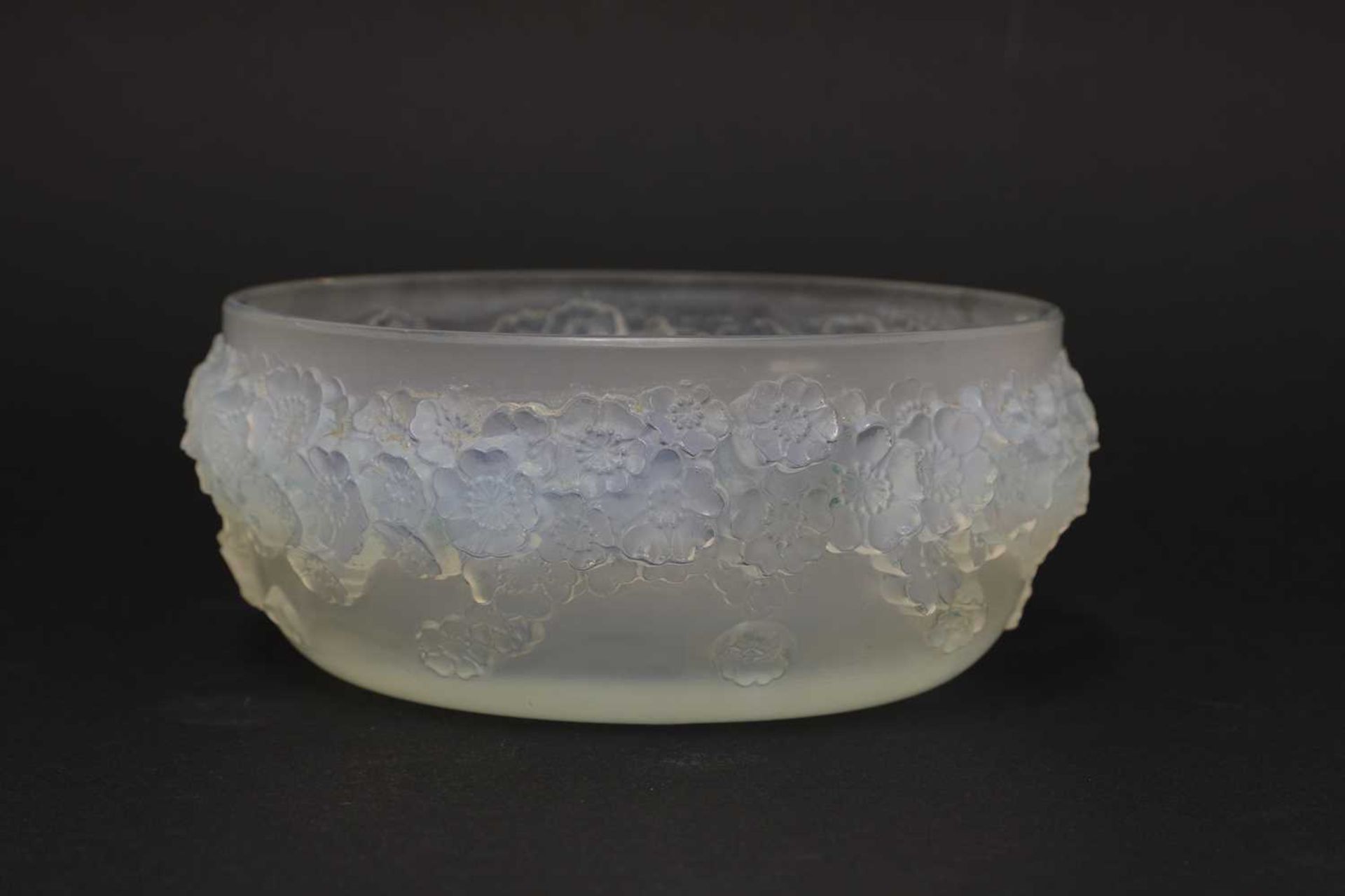 A Lalique 'Primeveres' opalescent glass bowl,