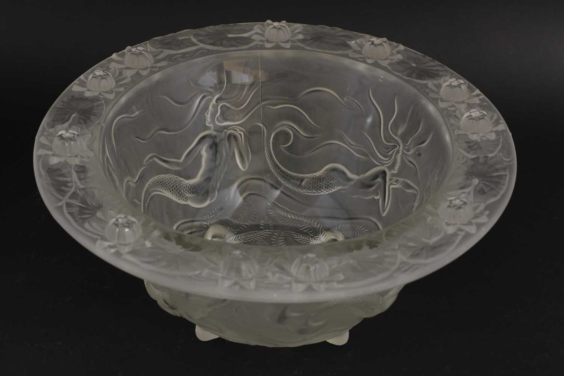 An Art Deco-style pressed glass bowl, - Image 2 of 3