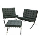 A pair of 'Barcelona' chairs,