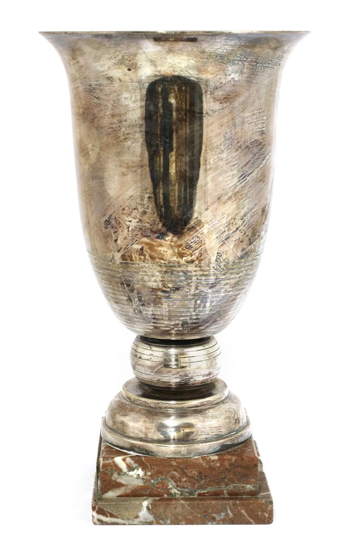 A French silver-plated urn or trophy, - Bild 2 aus 2