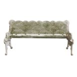 A cast iron bench,