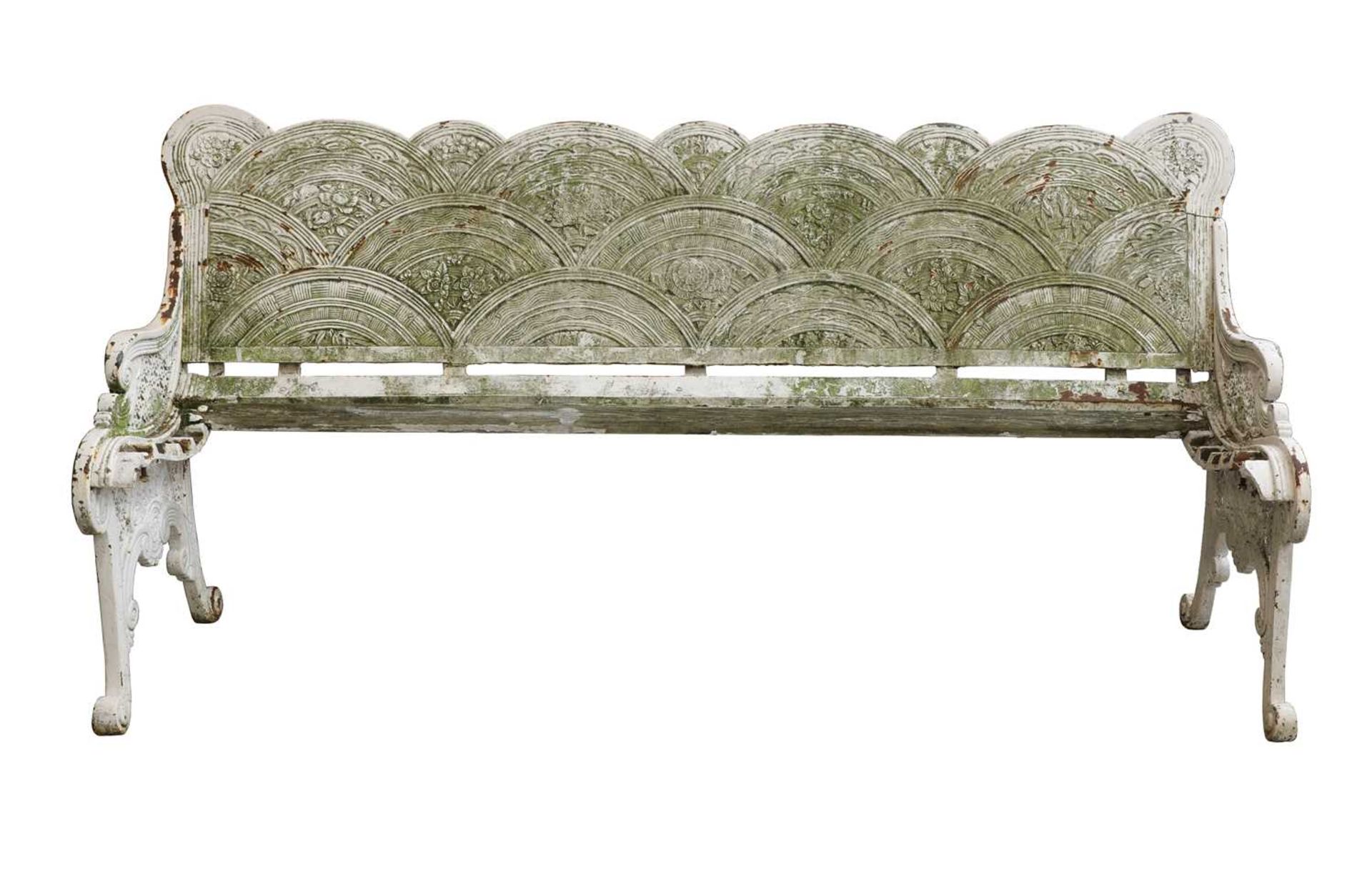 A cast iron bench,