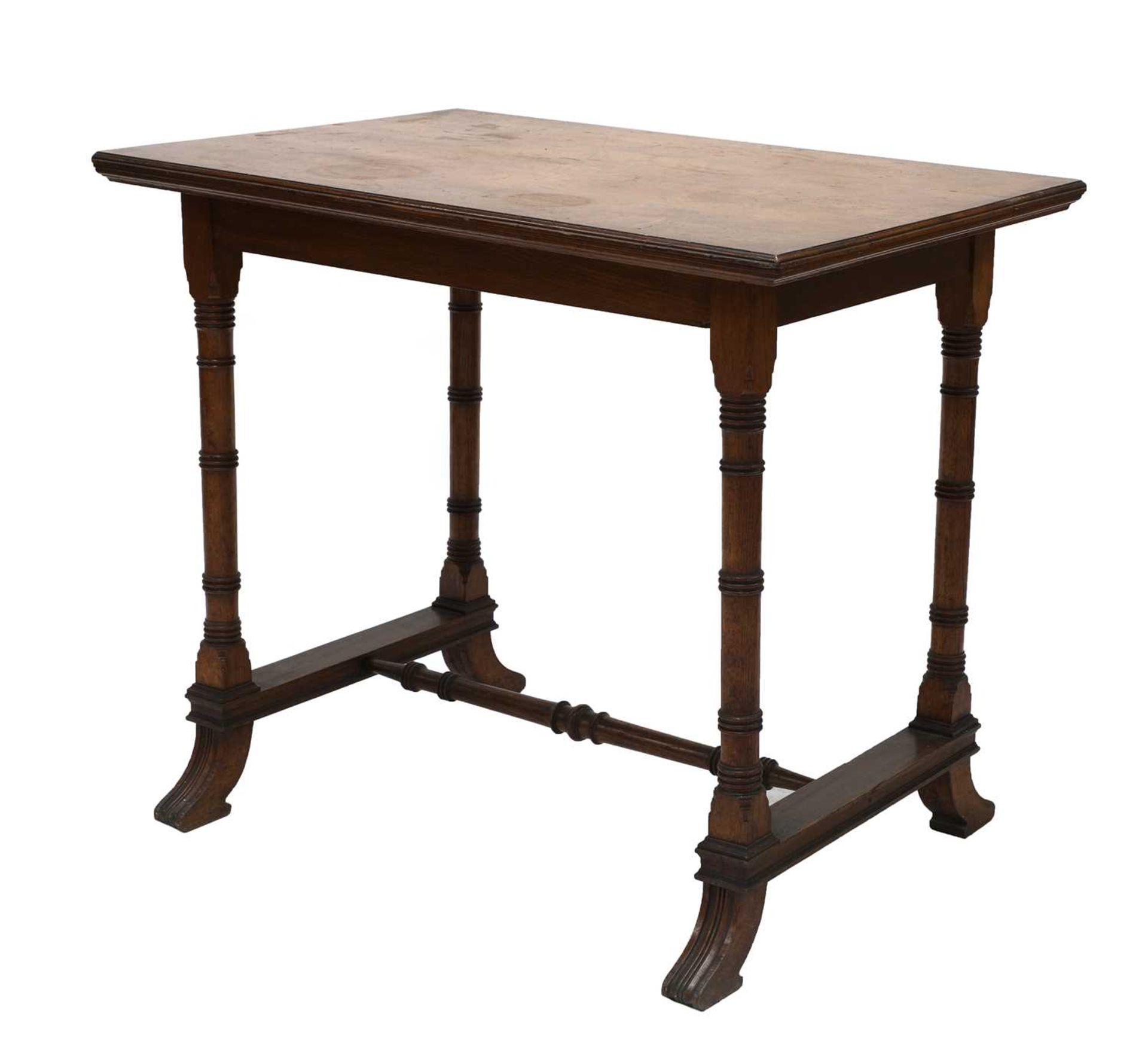 An oak side table,