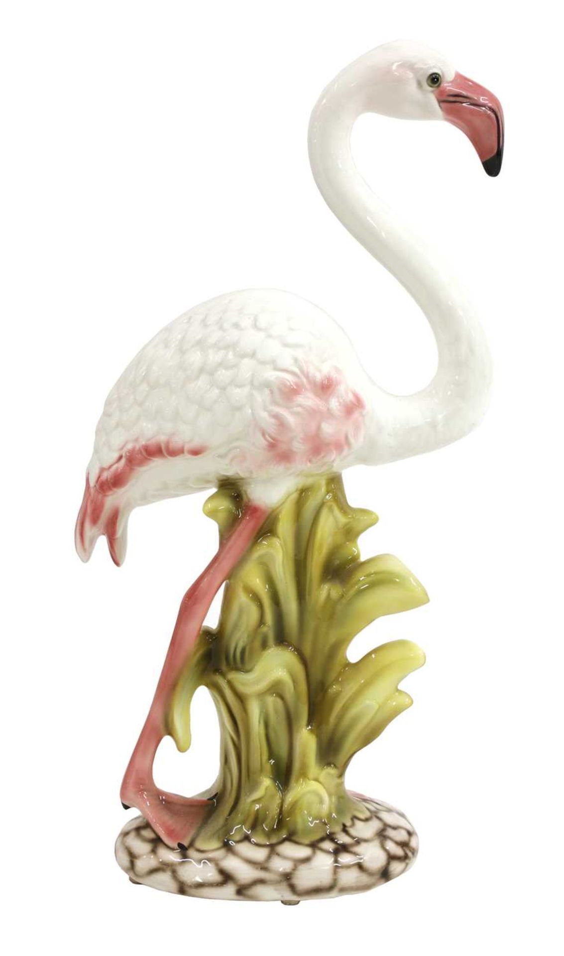 A pottery flamingo, - Image 2 of 2
