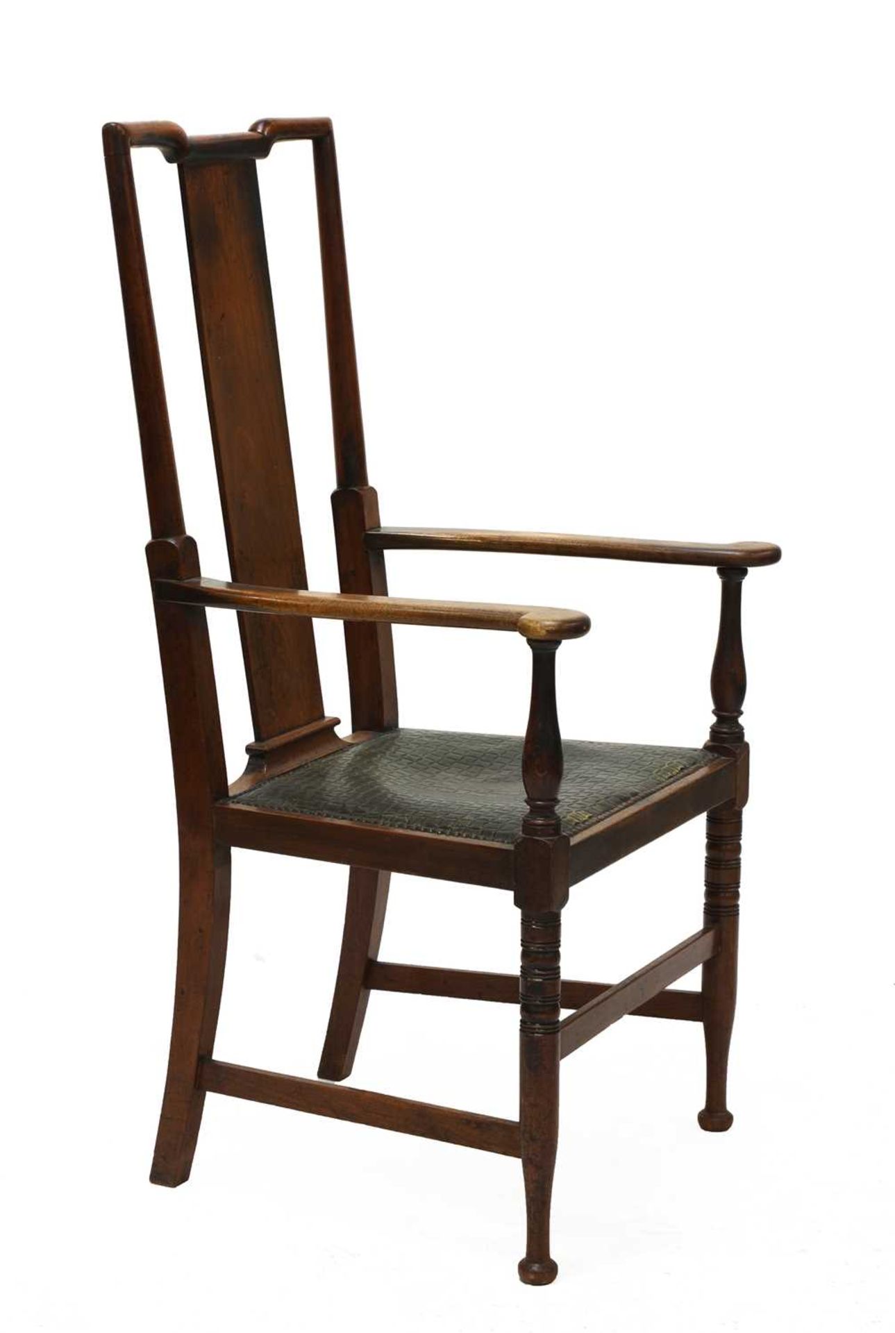 An Art Deco walnut elbow chair, - Image 2 of 3
