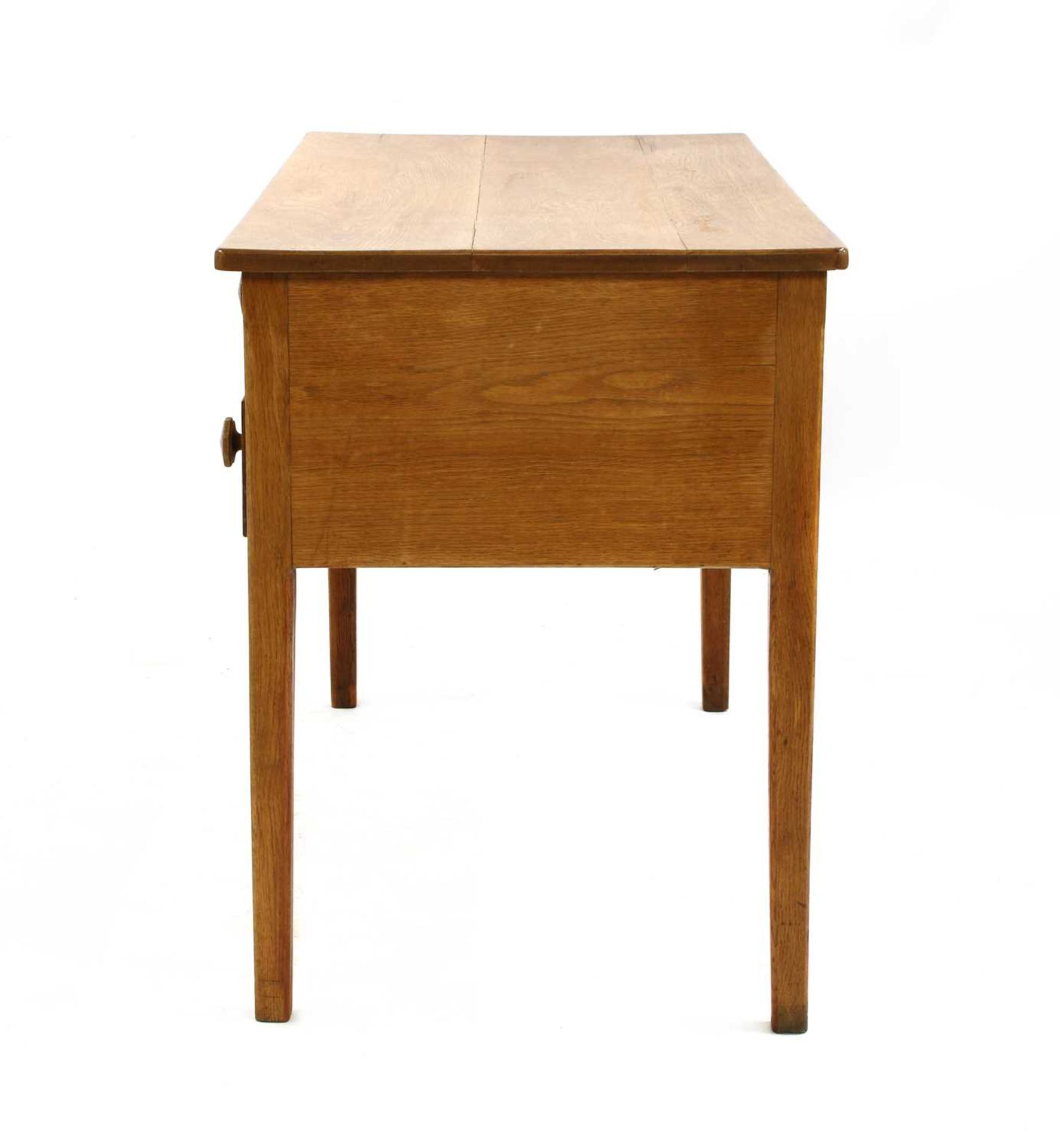 An oak desk, - Image 3 of 7