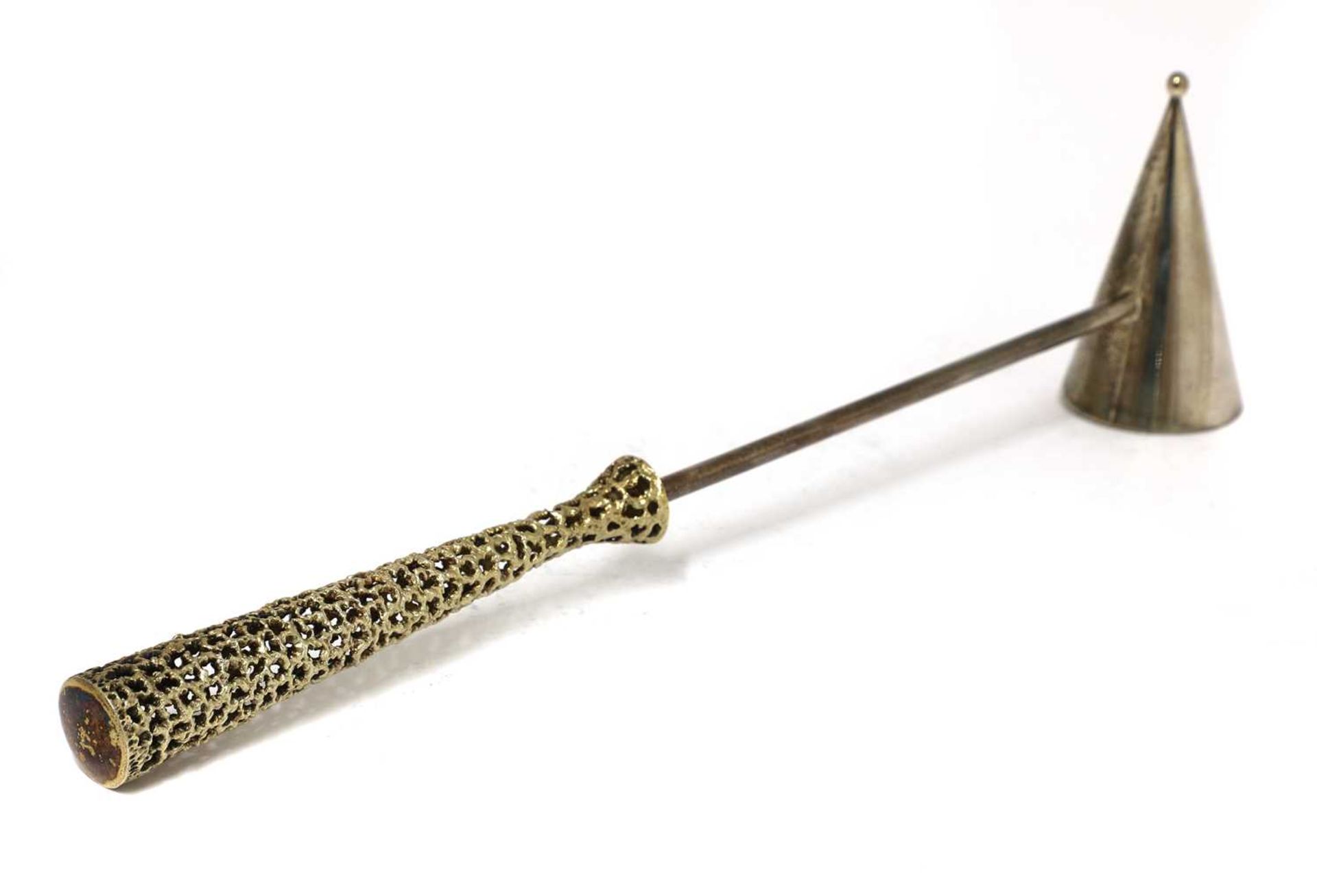 A silver gilt candle snuffer, - Image 2 of 4