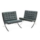 A pair of 'Barcelona' chairs,