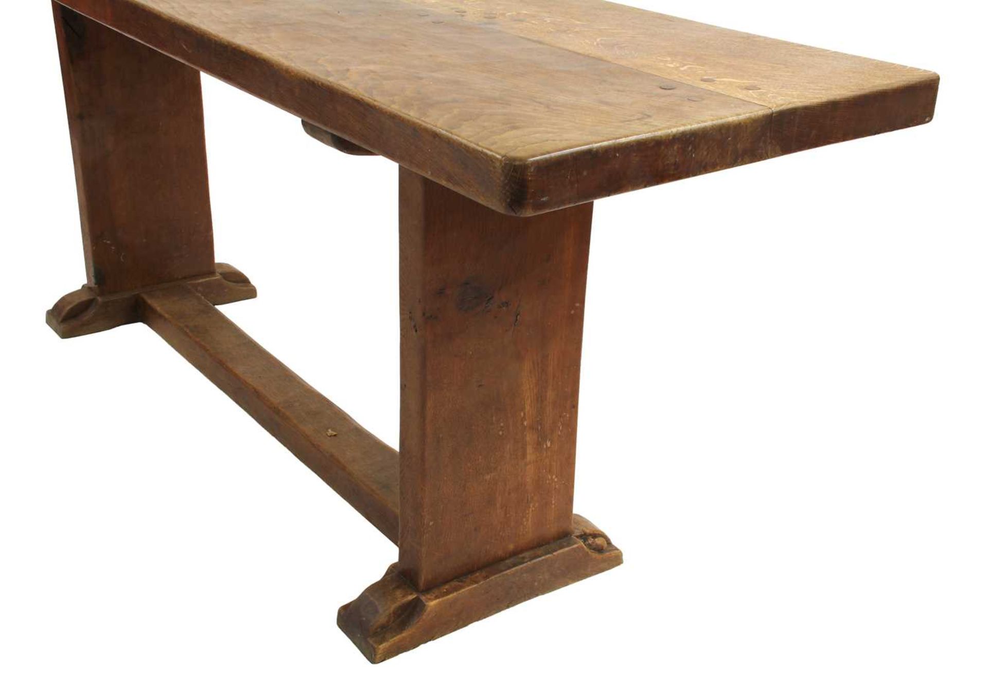 A Robert 'Mouseman' Thompson dining table, - Image 8 of 9