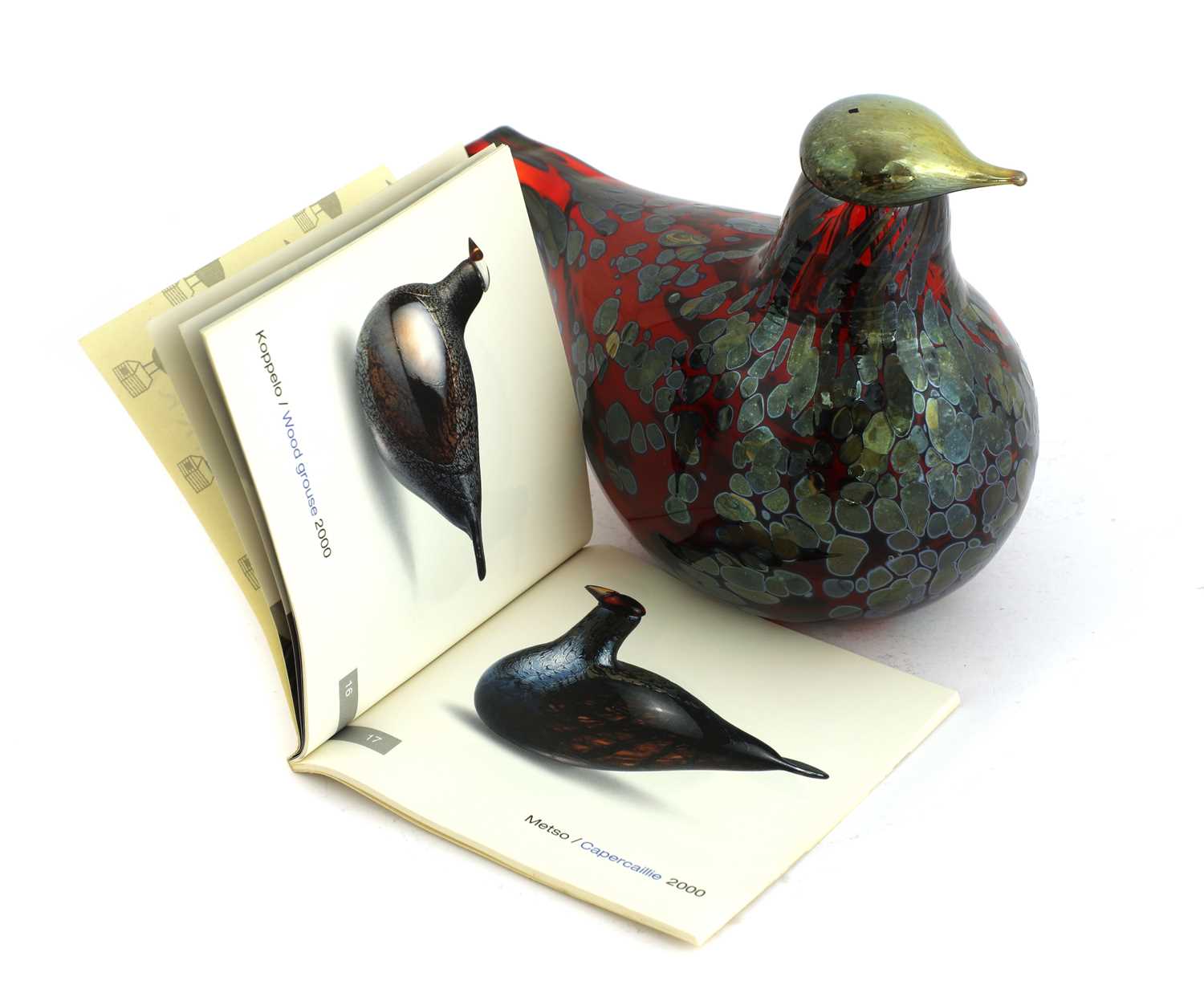 An Iittala glass 'Rubiinilintu' bird, - Image 2 of 5