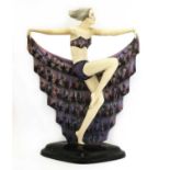A Goldscheider pottery figure of a dancer,