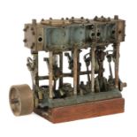 A model of a Stuart Turner triple expansion engine,