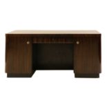 An Art Deco Madagascan ebony desk,