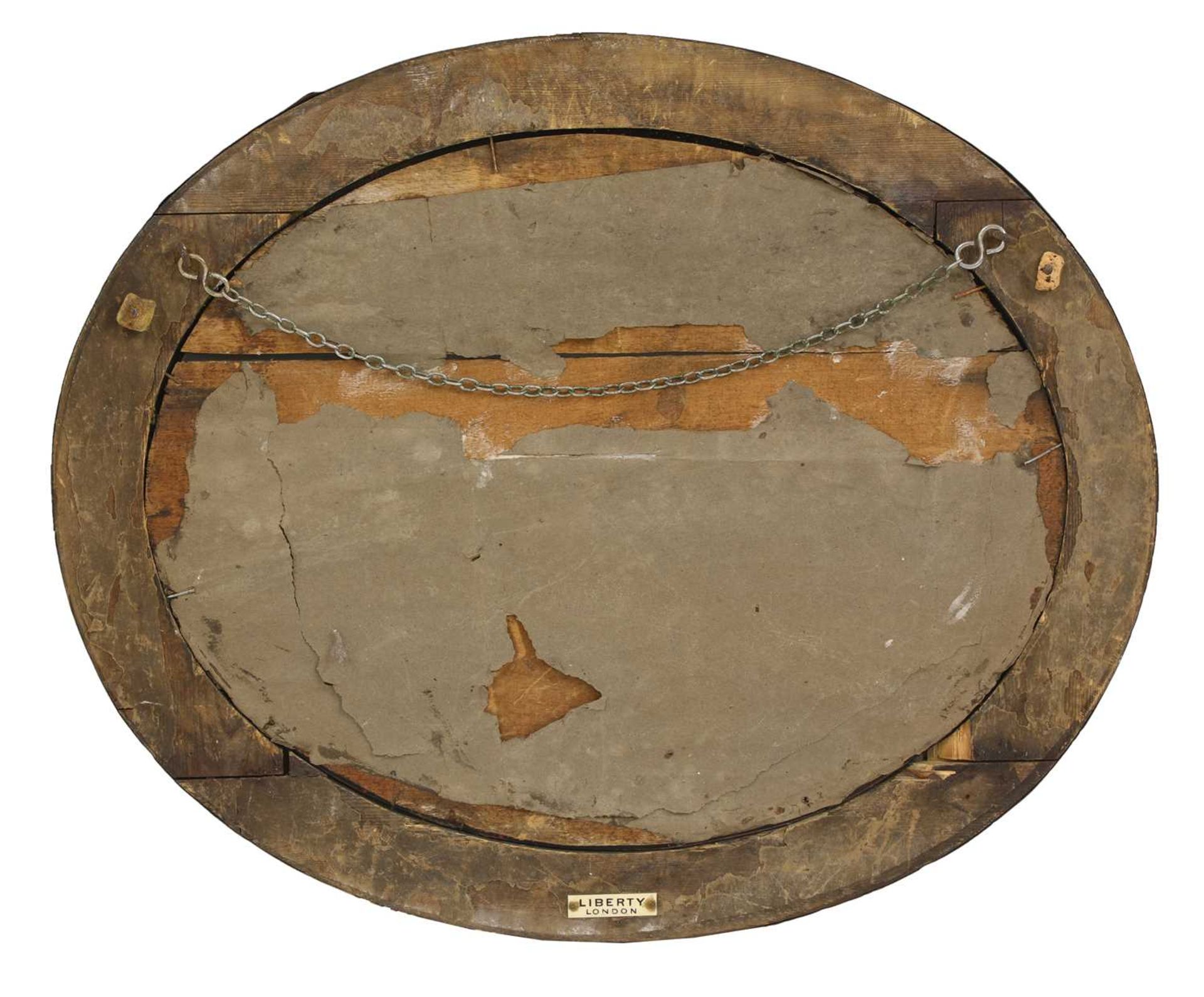 A Liberty oval copper wall mirror, - Bild 2 aus 2
