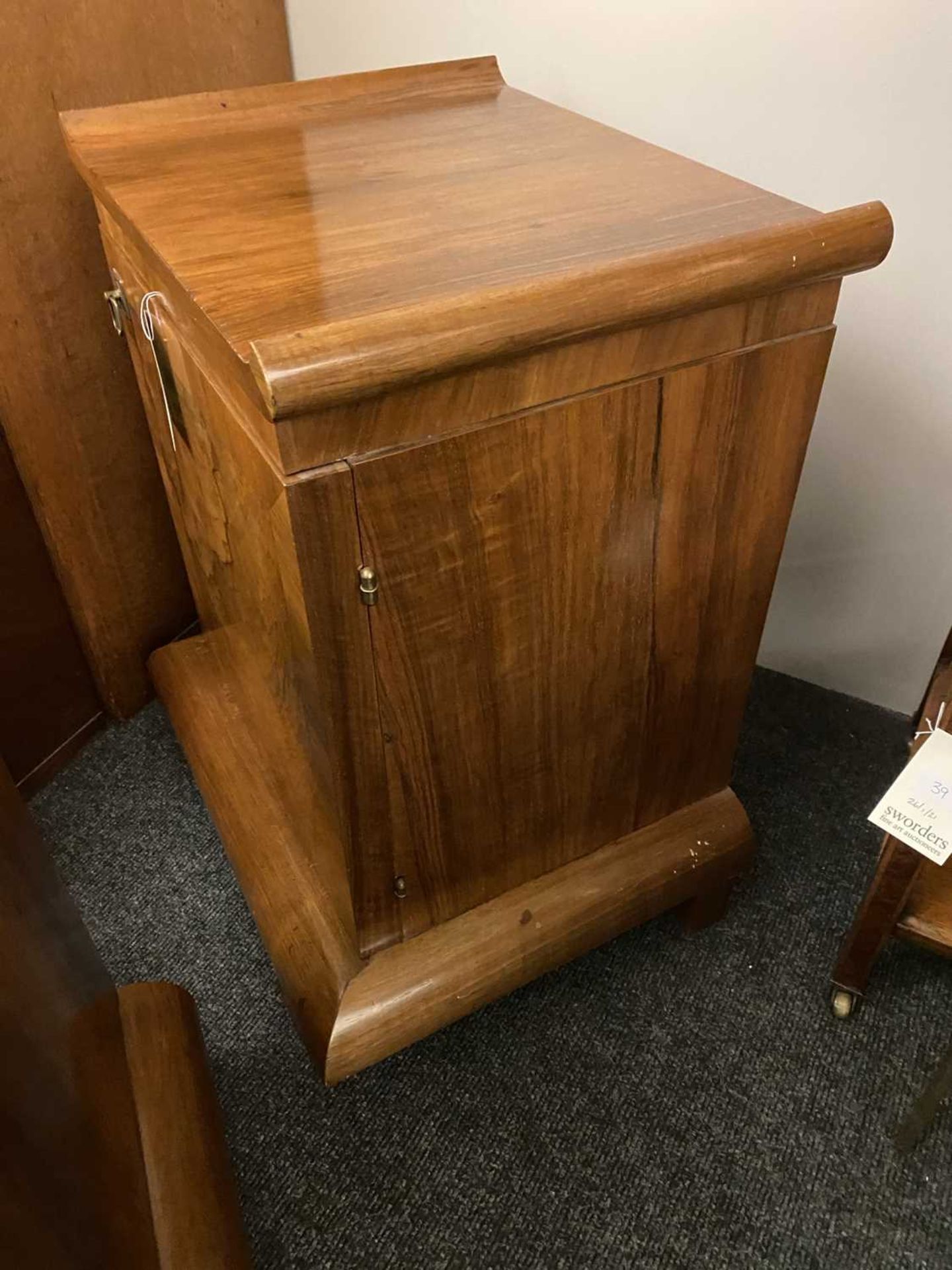 A pair of Art Deco walnut bedside cupboards, - Image 6 of 19