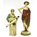 Two Goldscheider pottery figures of ladies,