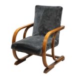 An Art Deco bentwood armchair,