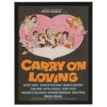 A film poster for 'Carry on Loving'