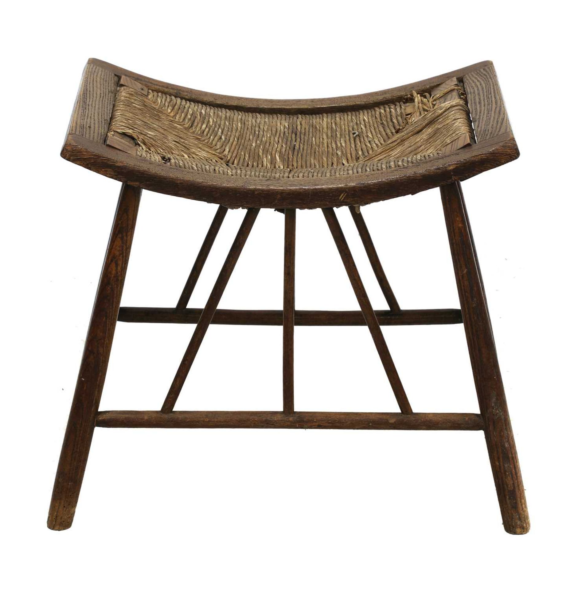 An Arts and Crafts ash Thebes stool,