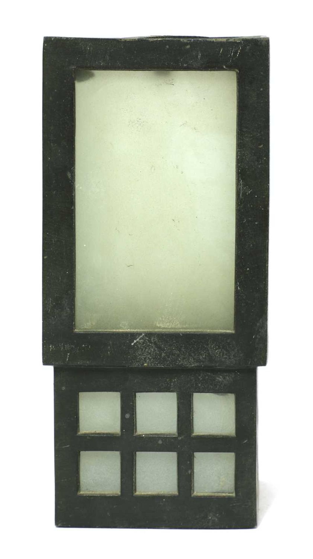 An Art Deco bronze hanging lantern, - Image 2 of 4