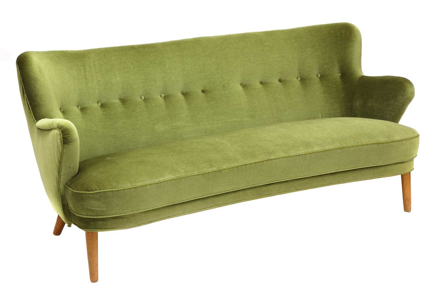 A Danish 'banana' settee,