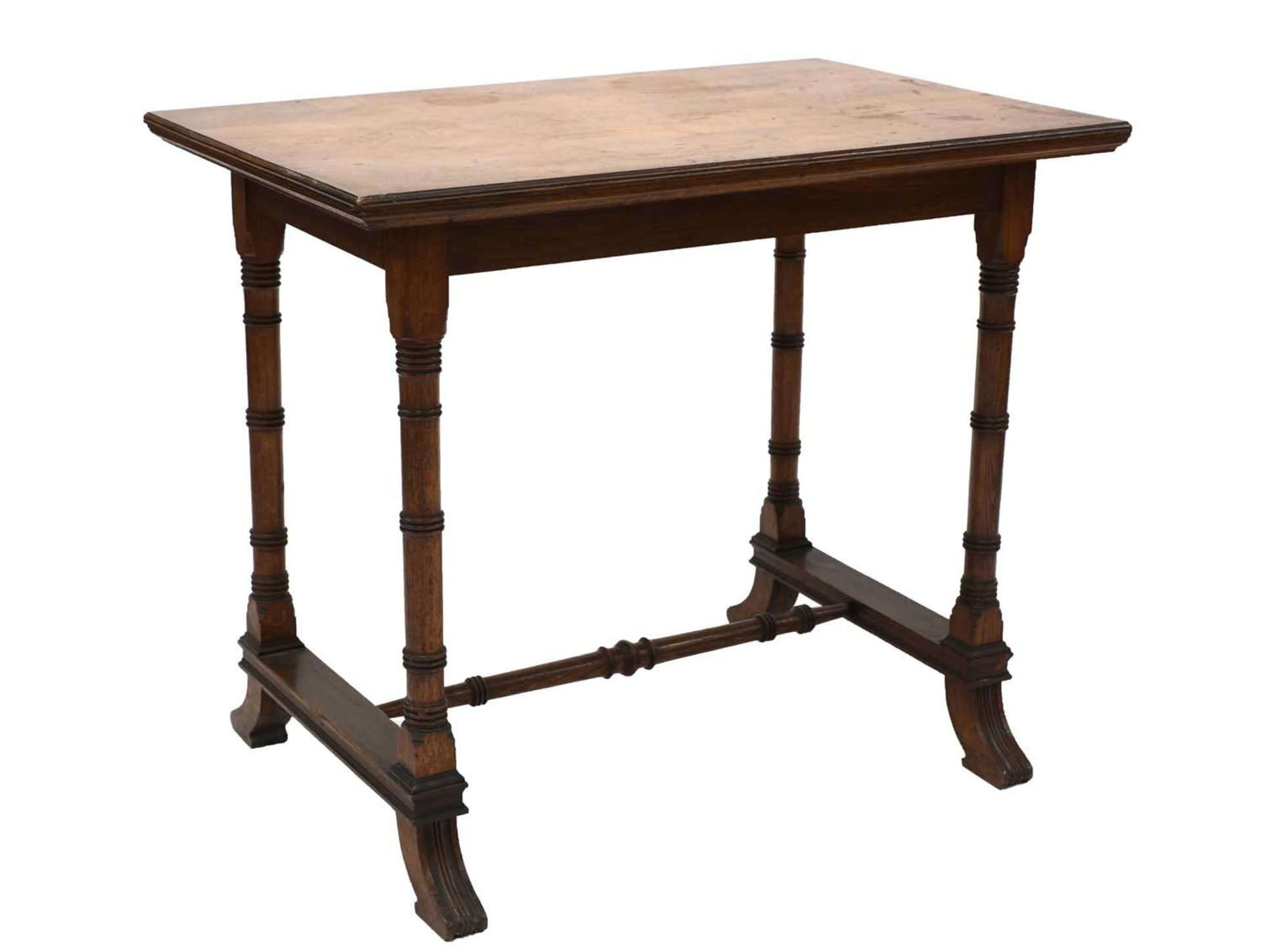 An oak side table, - Image 2 of 3