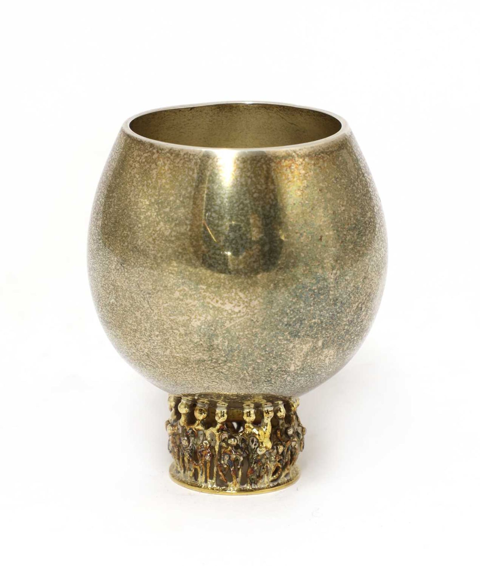 A silver gilt goblet,